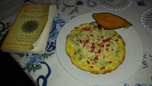 Ejemplo de comida dietética con ayahuasca